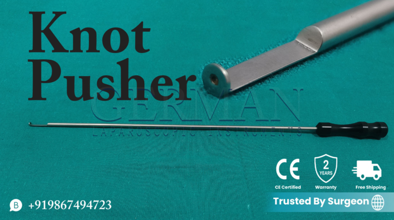 German-Quality Laparoscopic Knot Pusher 5mm x 330mm Reusable Autoclavable CE Certified | Mumbai Manufacturer